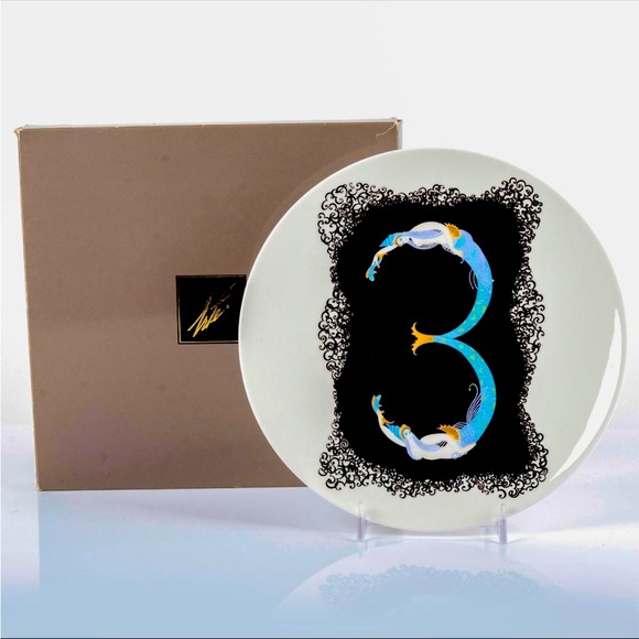 Rare Original 1986 Erte Number Plate In Box - Picture 1 of 4